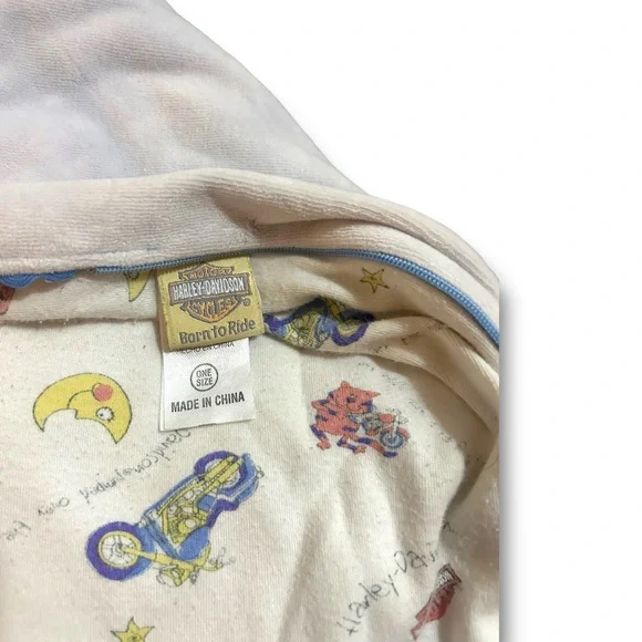 Vintage Harley Davidson Baby Blanket - Picture 8 of 10